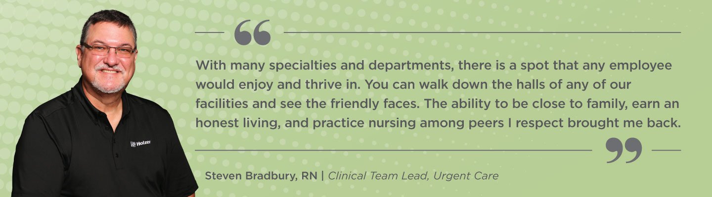 Nursing Banner: Steven Bradbury, RN - quote